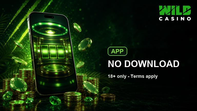 Wild Casino mobile browser casino lobby